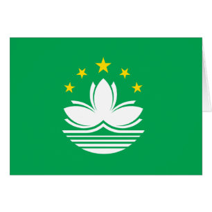 Macao flagga hälsningskort