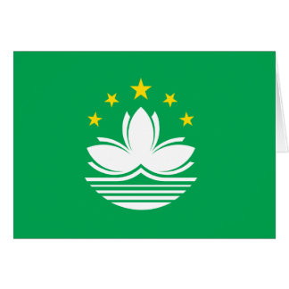 Macao flagga hälsningskort