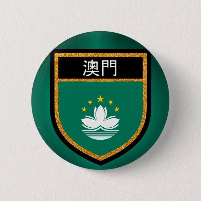 Macao flagga knapp (Framsida)