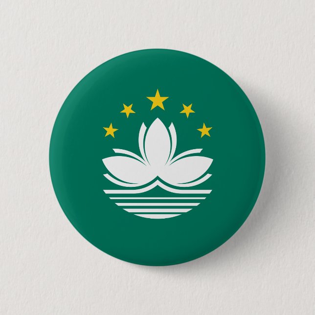 Macao Flagga Knapp (Framsida)