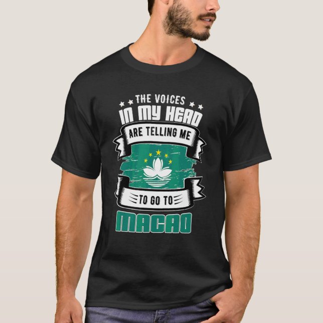 Macao i mitt huvud t shirt (Framsida)