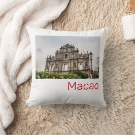 Macao Ruin i St. Paul's Church China Souvenir Kudde