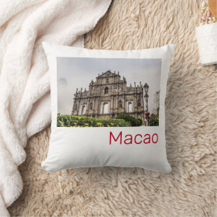 Macao Ruin i St. Paul's Church China Souvenir Kudde