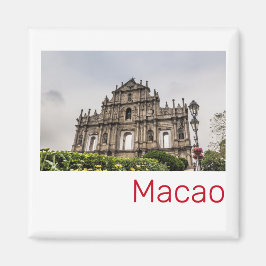 Macao Ruin i St. Paul's Church China Souvenir Magnet