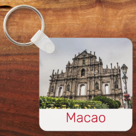 Macao Ruin i St. Paul's Church China Souvenir Nyckelring