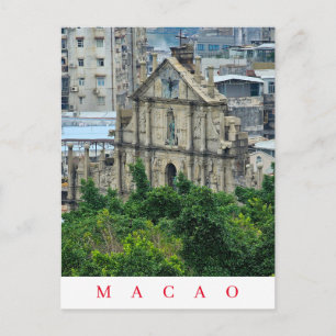 Macao St.Paul's Ruins vykort