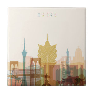 Macao stadshorisont för china kakelplatta