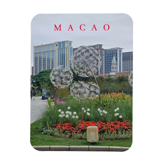 Macao Taipa Cotai kasinon utsikt kylskåpsmagnet Magnet (Vertikal)