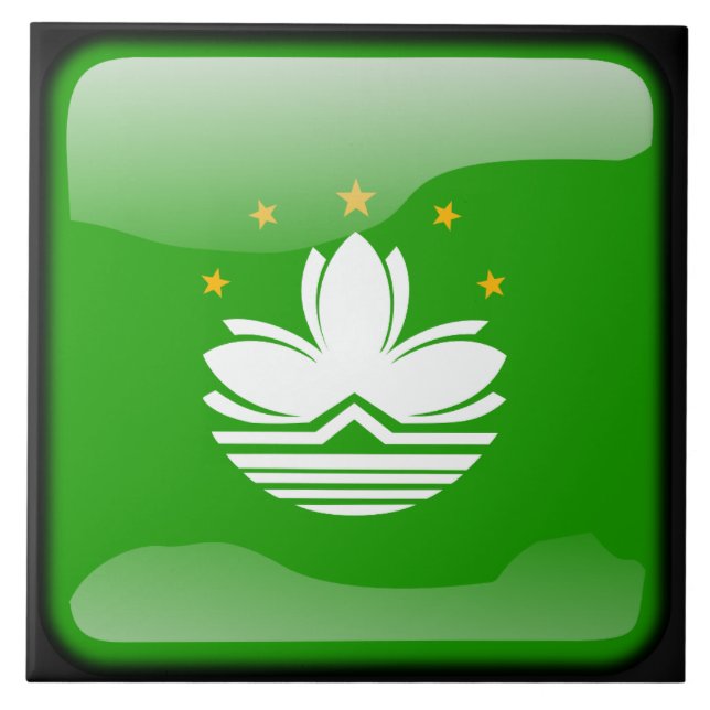 Macaos flagga kakelplatta (Framsidan)