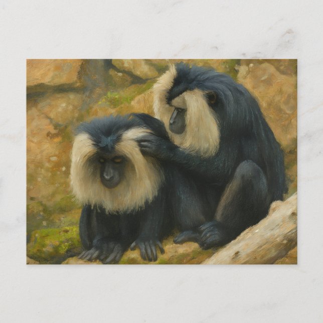 Macaque Bond - Grooming Ritual Vykort (Framsida)