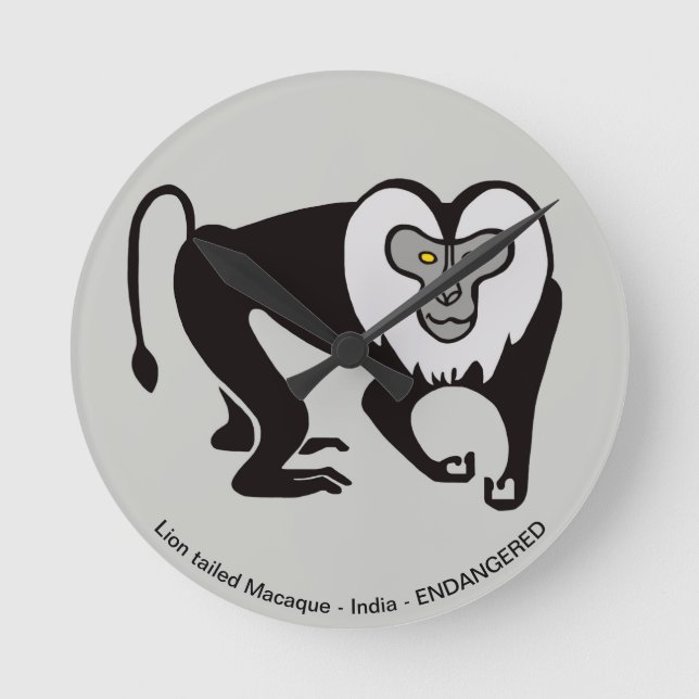 Macaque - rund klocka (Framsida)