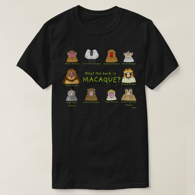Macaques  t shirt (Design framsida)