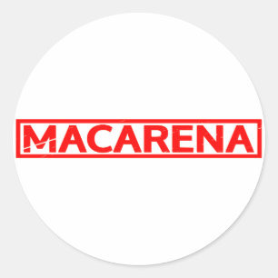 Macarena Frimärke Runt Klistermärke