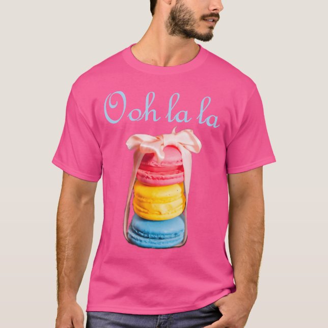 Macaron Älskare Fransk Cookie Macaroons Baker Bake T Shirt (Framsida)