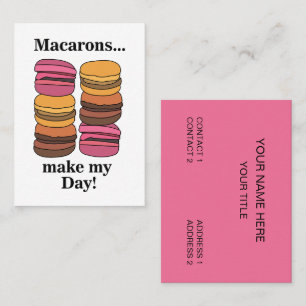 Macaron Bakery Restaurant Pastry Chef Visitkort