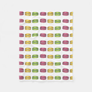 Macaron Cookies Fransk Bakery Pastry Patisserie Fleecefilt