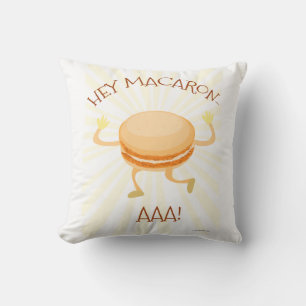 Macaron Dance Cookie Cute Tecknad Slogan Kudde