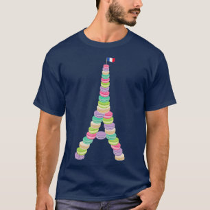 Macaron Eiffel Torn FrenchMacaroon Paris T Shirt