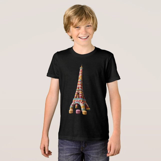 Macaron Eiffel Torn T Shirt (Framsida Full)
