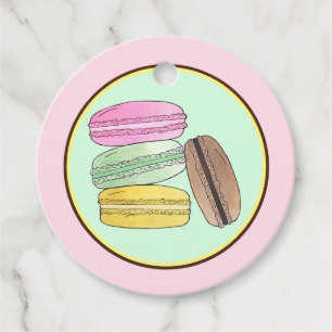 Macaron Fransk Pastry Cookies Macarons Patisserie Gåvor Etiketter