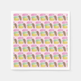 Macaron Fransk Pastry Cookies Macarons Patisserie Pappersservett