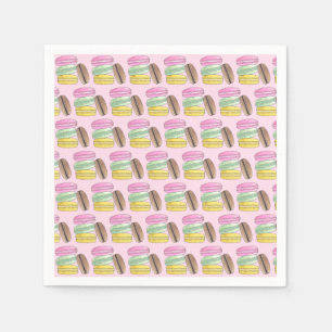 Macaron Fransk Pastry Cookies Macarons Patisserie Pappersservett