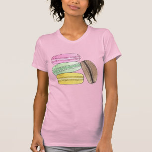 Macaron Fransk Pastry Cookies Macarons Patisserie T Shirt