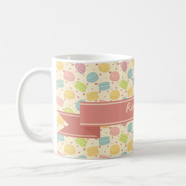 Macaron kärlek med bandet kaffemugg (Vänster)
