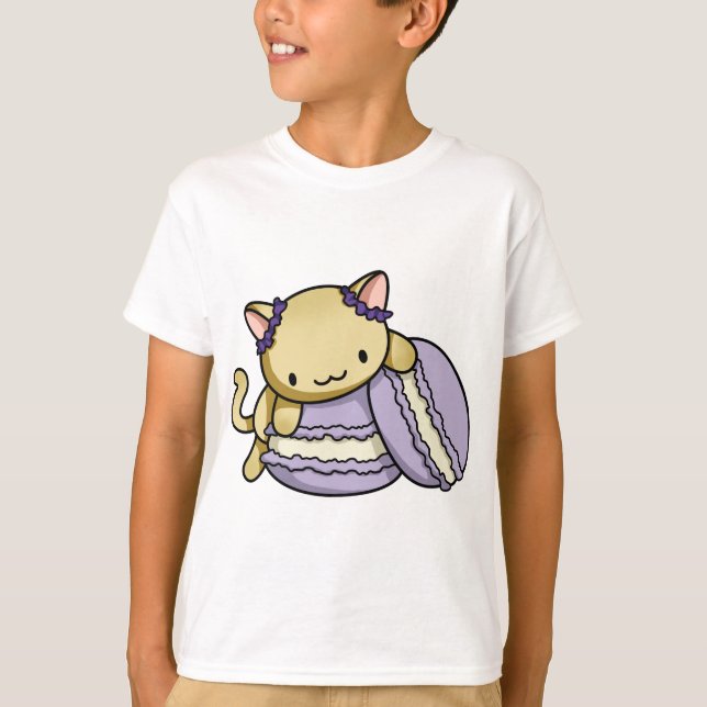 Macaron kattunge tee shirt (Framsida)