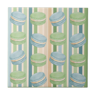 Macaron Light Blue and Soft Olive Green Kakelplatta