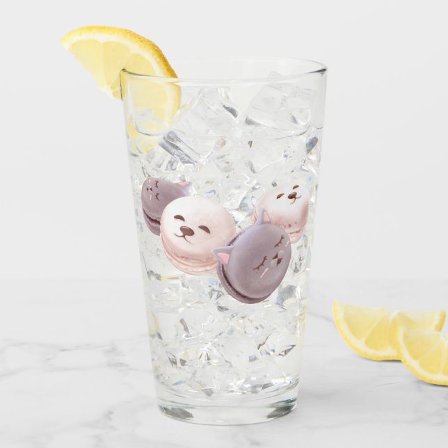 Macaron Mönster Glaskopp (Framsida Ice)