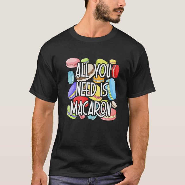 Macaron Mountain Baking Sweet Macarons 1 T Shirt (Framsida)
