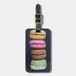 Macaron-pastor för söt tandtråd bagagebricka