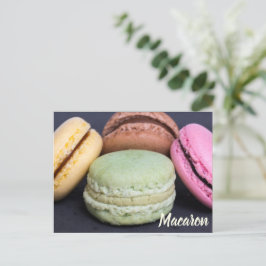 Macaron-pastor för söt tandtråd helg vykort