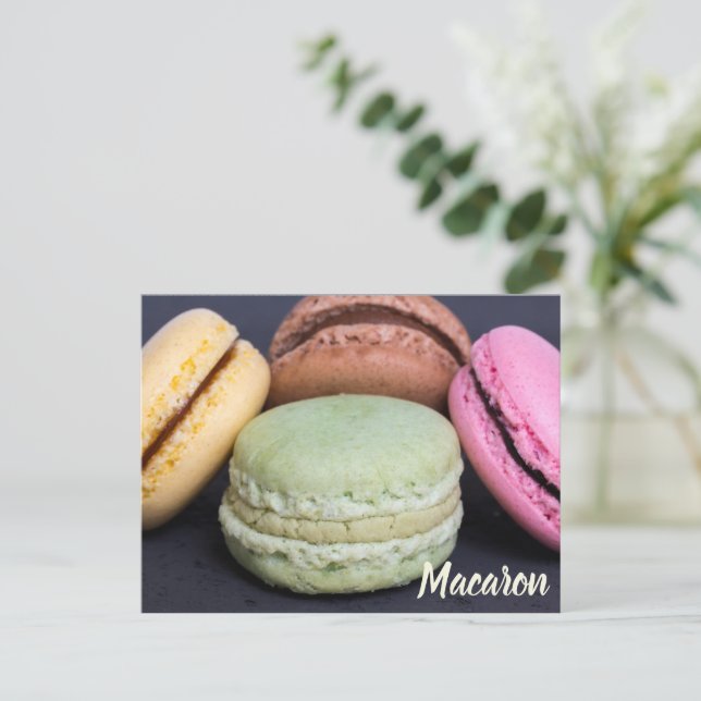 Macaron-pastor för söt tandtråd helg vykort (Stående Fram)