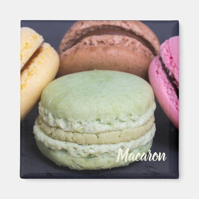 Macaron-pastor för söt tandtråd magnet (Framsidan)