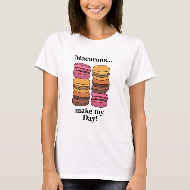Macaron Pastry Cookie Bakery Chef T Shirt (Framsida)