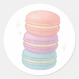 Macaron stack runt klistermärke