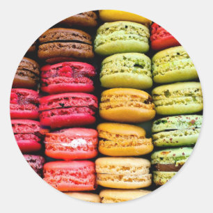 Macaron Stickers Runt Klistermärke