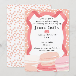 Macaron-tematisk inbjudan