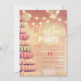 Macaron Träd Neon Ljus rosa jul Party Inbjudningar