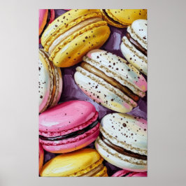 Macaron Wall Art Poster