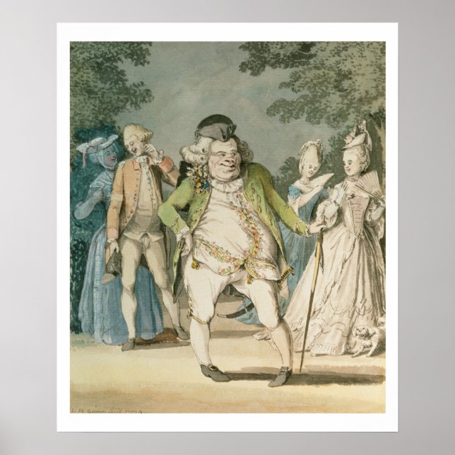 Macaroni, 1774 (w/c on papper) poster (Framsidan)