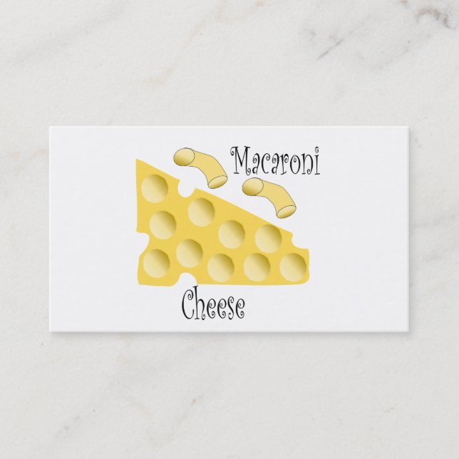 Macaroni Cheese Chef Visitkort (Framsida)