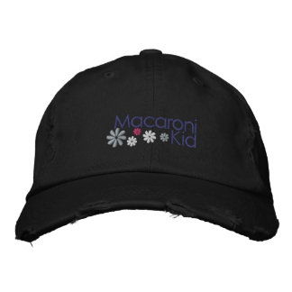 Macaroni Kid Distress Cap Broderad Keps