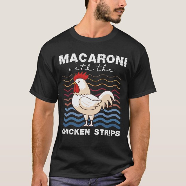 Macaroni med kycklinguppfödaren på kyckling t shirt (Framsida)