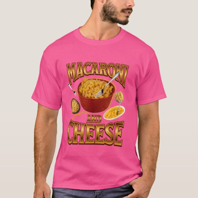 Macaroni och Cheese Älskare Retro Bootleg Rap Aest T Shirt (Framsida)