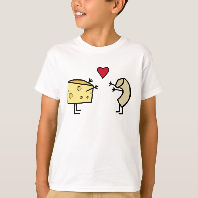 Macaroni och Cheese Kärlek T-shirt (Framsida)