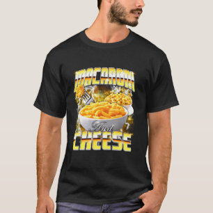 Macaroni och Cheese Meme Bootleg Rap Stil 90s Vin T Shirt
