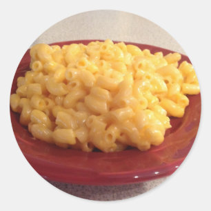 Macaroni och Cheese Runt Klistermärke